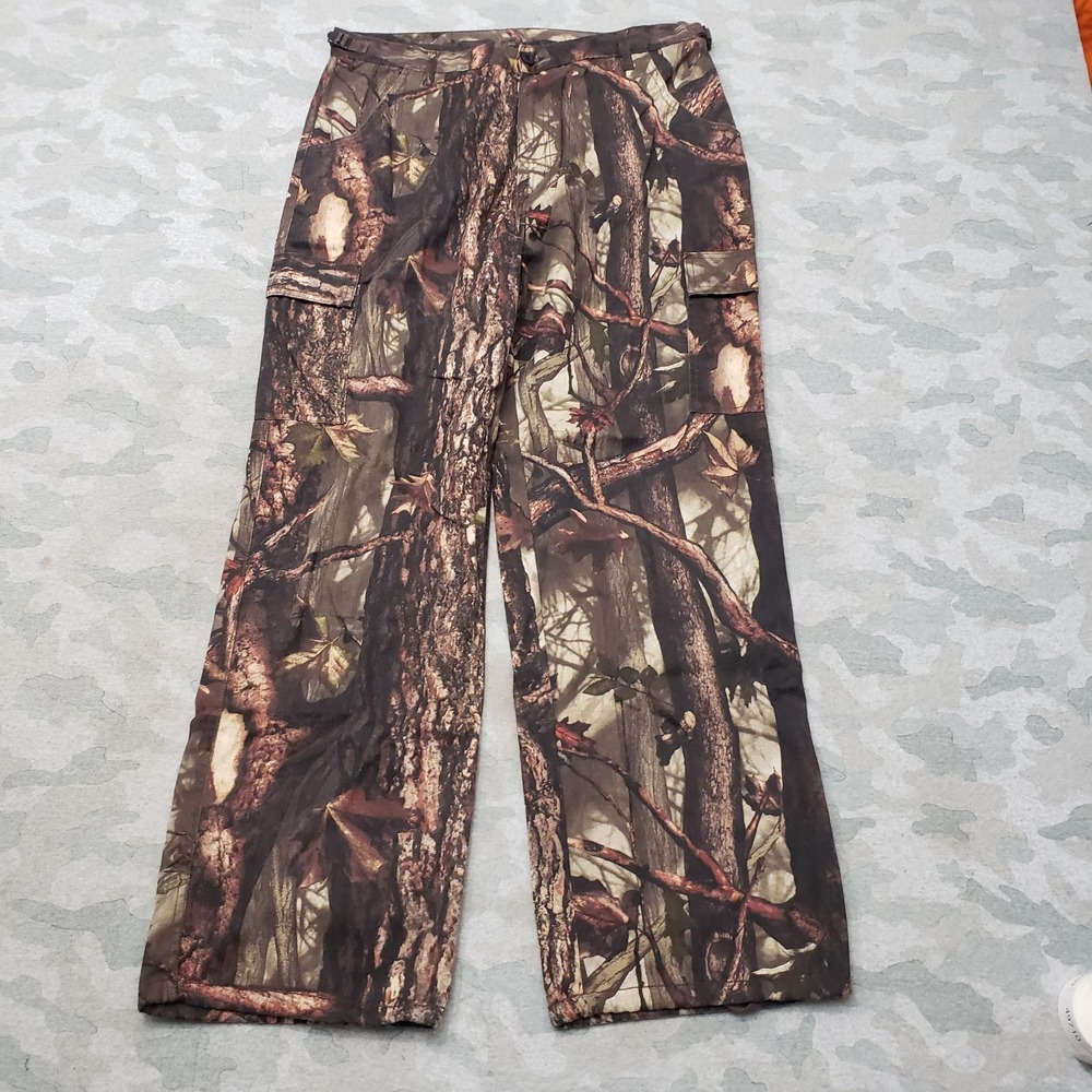 Master Sportsman Pants Mens Large Brown Camo Cargo Pockets Hunting Outdoors